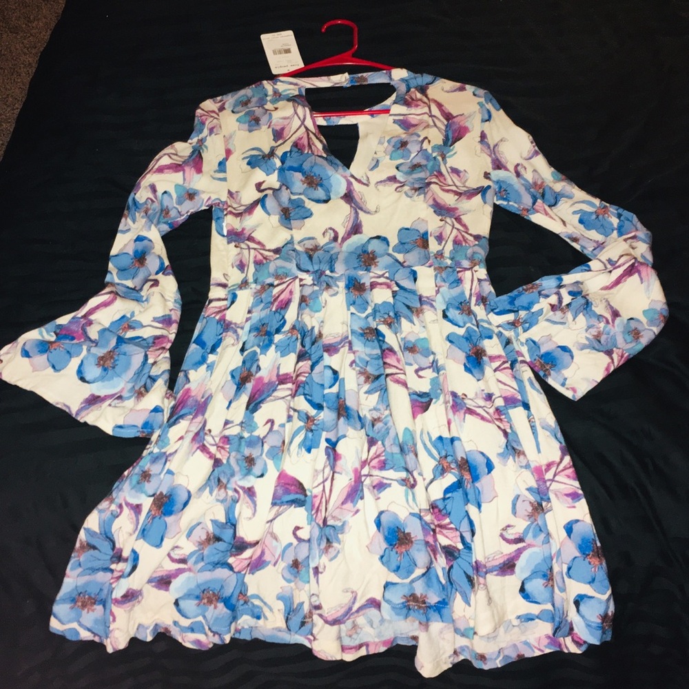 NWT Free People Tegan long sleeved mini dress - Picture 4 of 5